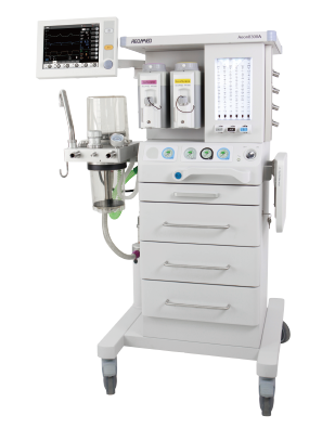 Trolley-mounted anesthesia workstation