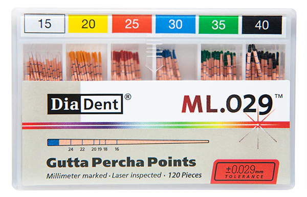 Gutta Percha points  (mm-Marked) - (ISO sizes/.02 Taper)