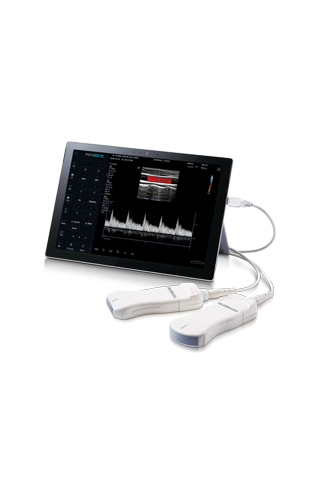 Tablet-based ultrasound system with two transducers 