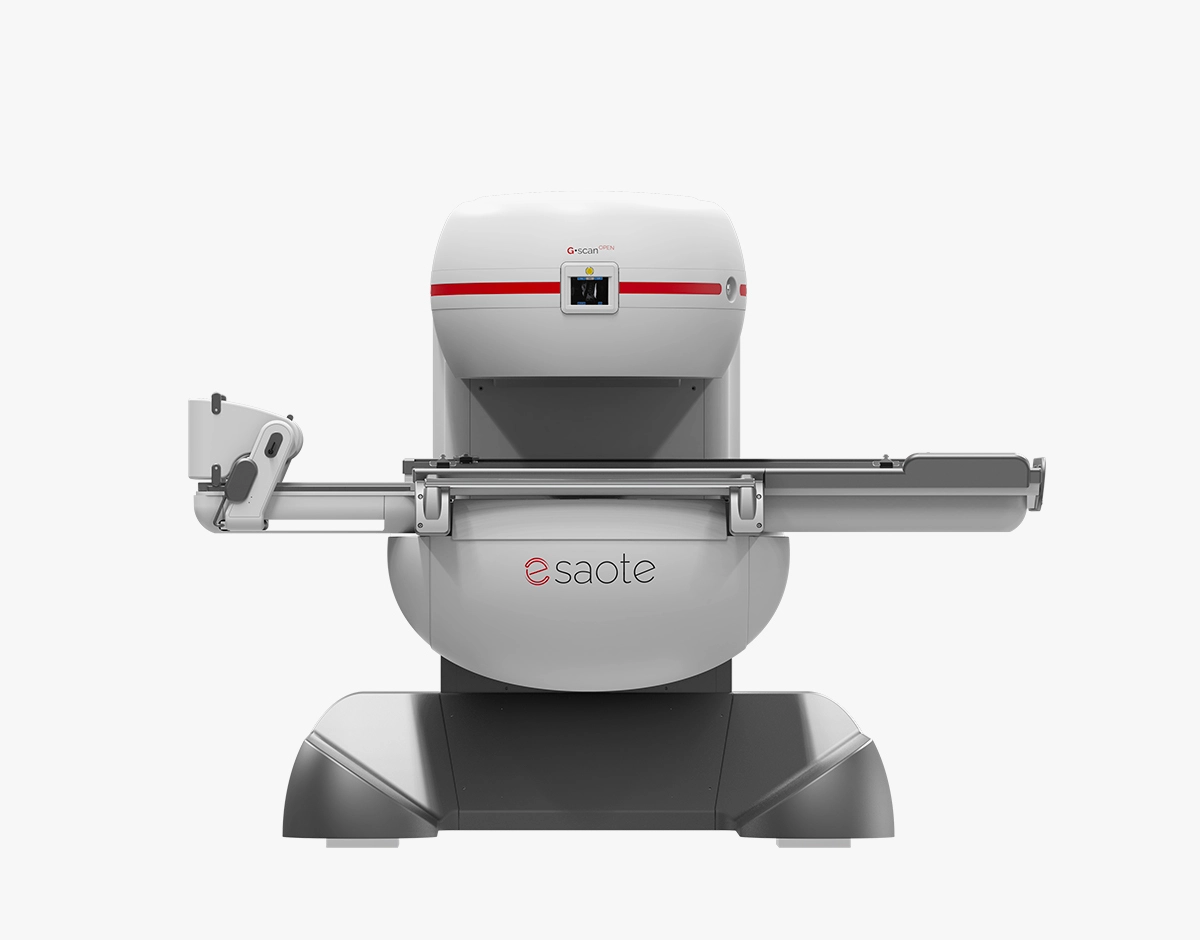 Open upright MRI system for spine and joints