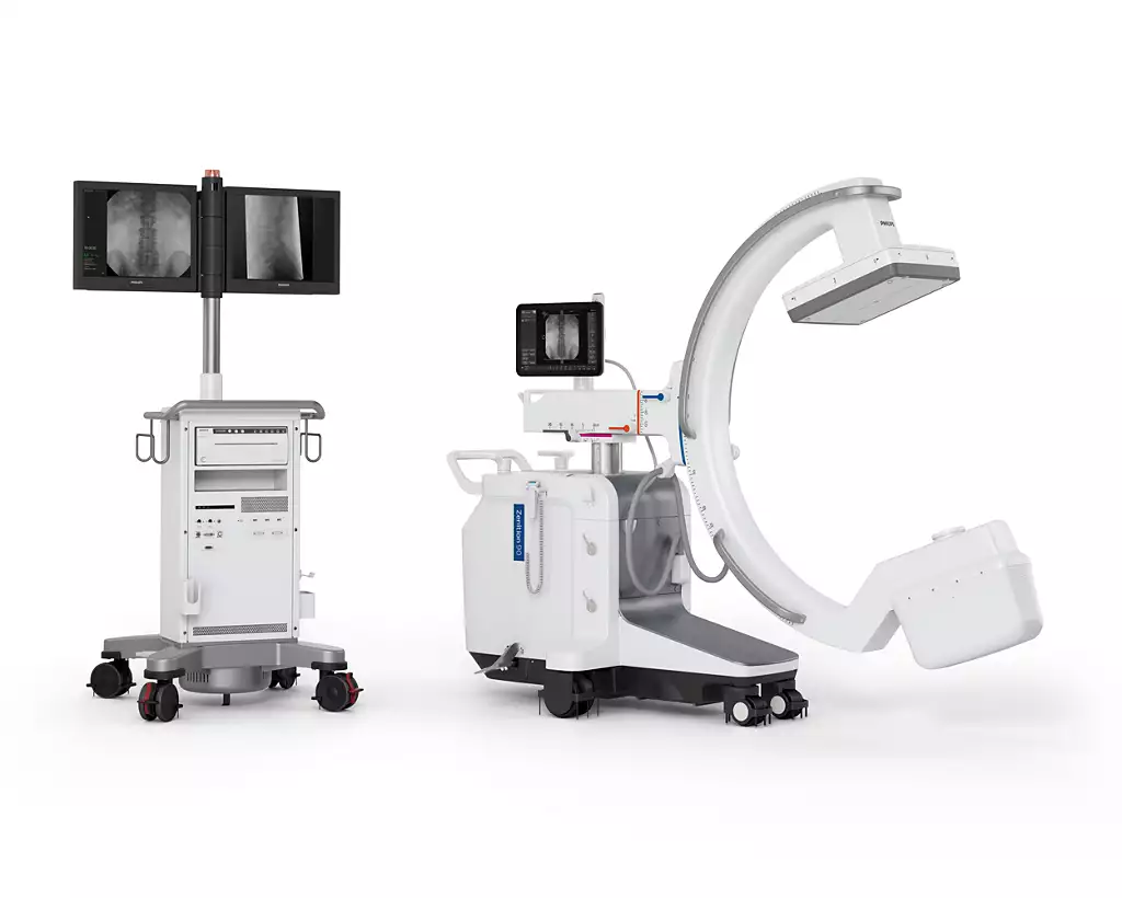 Mobile C-arm with flat detector